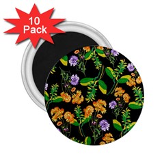 Flower Pattern Art Floral Texture 2.25  Magnets (10 pack) 