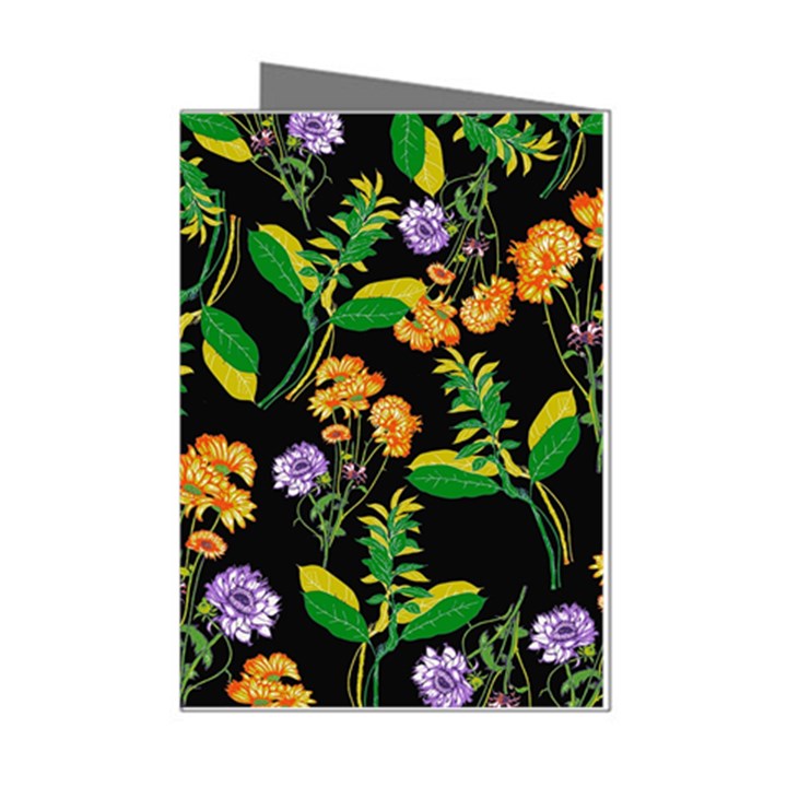 Flower Pattern Art Floral Texture Mini Greeting Cards (Pkg of 8)