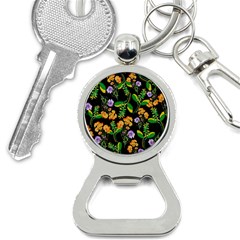 Flower Pattern Art Floral Texture Bottle Opener Key Chain