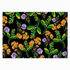 Flower Pattern Art Floral Texture Large Glasses Cloth (2 Sides)