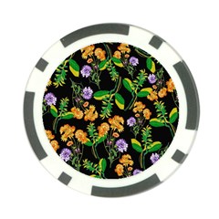 Flower Pattern Art Floral Texture Poker Chip Card Guard