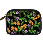 Flower Pattern Art Floral Texture Digital Camera Leather Case Front