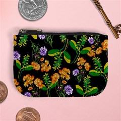 Flower Pattern Art Floral Texture Mini Coin Purse