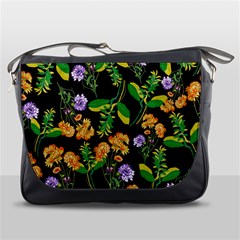 Flower Pattern Art Floral Texture Messenger Bag