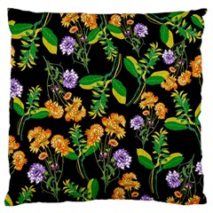 Flower Pattern Art Floral Texture Large Cushion Case (two Sides) by Grandong