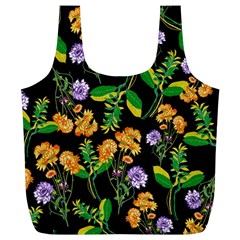 Flower Pattern Art Floral Texture Full Print Recycle Bag (XL)