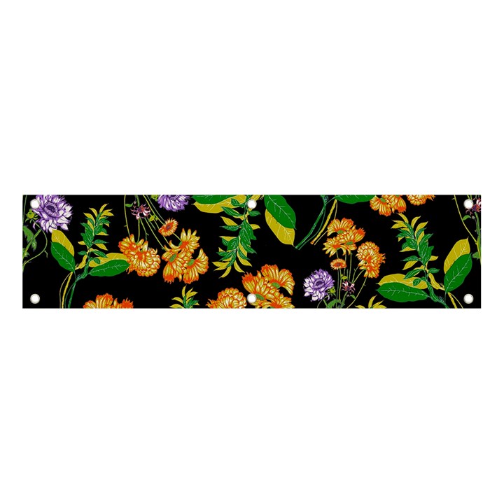 Flower Pattern Art Floral Texture Banner and Sign 4  x 1 