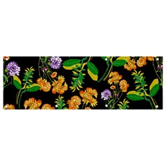 Flower Pattern Art Floral Texture Banner and Sign 9  x 3 