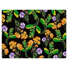 Flower Pattern Art Floral Texture Premium Plush Fleece Blanket (Extra Small)