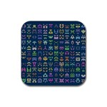 Procedural Generation Digital Art Pattern Rubber Coaster (Square) Front