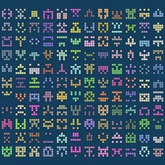 Procedural Generation Digital Art Pattern Play Mat (square) by Grandong