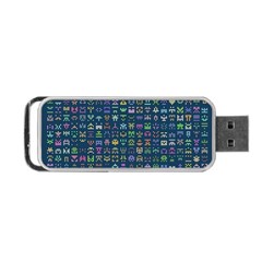 Procedural Generation Digital Art Pattern Portable Usb Flash (two Sides) by Grandong