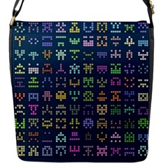 Procedural Generation Digital Art Pattern Flap Closure Messenger Bag (s) by Grandong