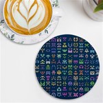 Procedural Generation Digital Art Pattern UV Print Round Tile Coaster Front