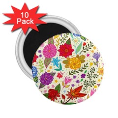 Colorful Flower Abstract Pattern 2 25  Magnets (10 Pack)  by Grandong