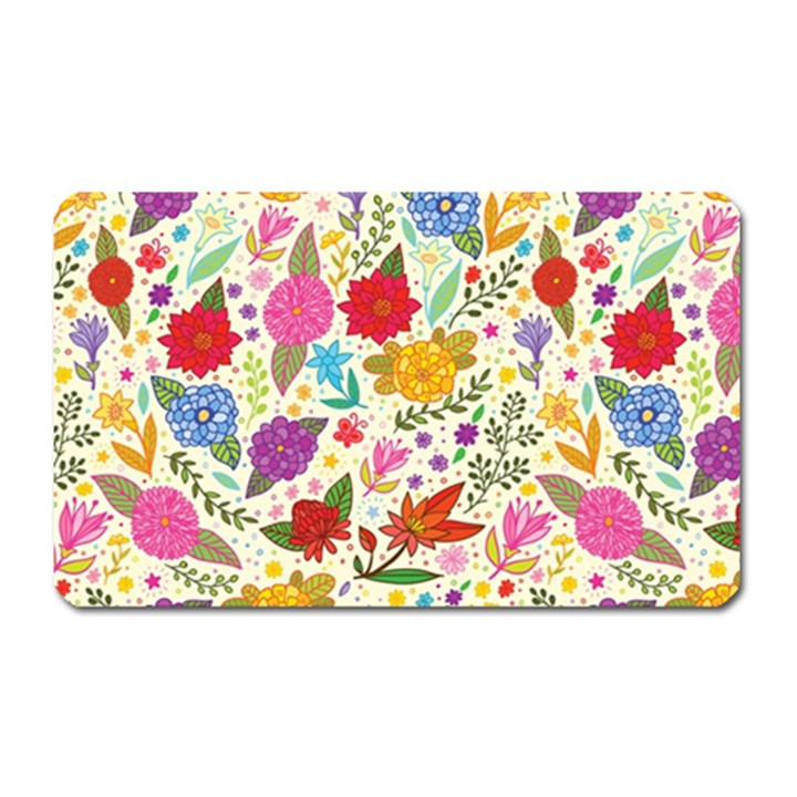 Colorful Flower Abstract Pattern Magnet (Rectangular)