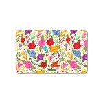 Colorful Flower Abstract Pattern Magnet (Name Card) Front