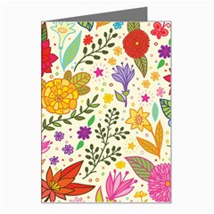 Colorful Flower Abstract Pattern Greeting Card by Grandong