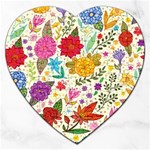 Colorful Flower Abstract Pattern Jigsaw Puzzle (Heart) Front