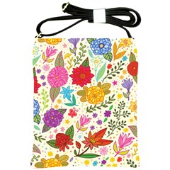 Colorful Flower Abstract Pattern Shoulder Sling Bag by Grandong