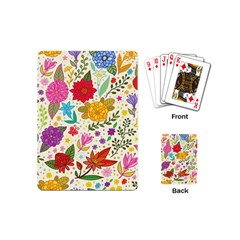 Colorful Flower Abstract Pattern Playing Cards Single Design (mini) by Grandong