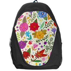 Colorful Flower Abstract Pattern Backpack Bag by Grandong