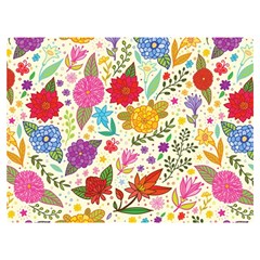 Colorful Flower Abstract Pattern Two Sides Premium Plush Fleece Blanket (extra Small) by Grandong