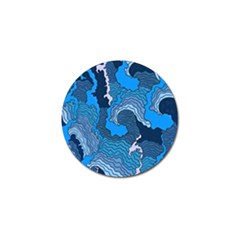 Blue Moving Texture Abstract Texture Golf Ball Marker (4 Pack) by Grandong