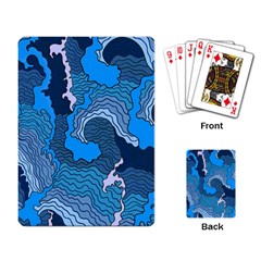 Blue Moving Texture Abstract Texture Playing Cards Single Design (Rectangle)