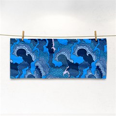 Blue Moving Texture Abstract Texture Hand Towel