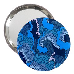 Blue Moving Texture Abstract Texture 3  Handbag Mirrors