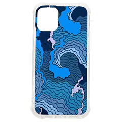 Blue Moving Texture Abstract Texture Iphone 12 Mini Tpu Uv Print Case	 by Grandong