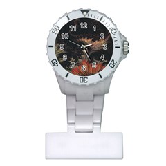 Fractal Digital Art Pattern Plastic Nurses Watch by Grandong