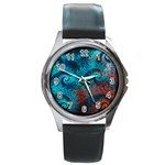 Spiral Abstract Pattern Abstract Round Metal Watch Front