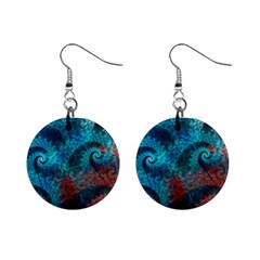 Spiral Abstract Pattern Abstract Mini Button Earrings by Grandong