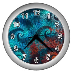 Spiral Abstract Pattern Abstract Wall Clock (Silver)