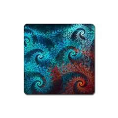 Spiral Abstract Pattern Abstract Square Magnet by Grandong