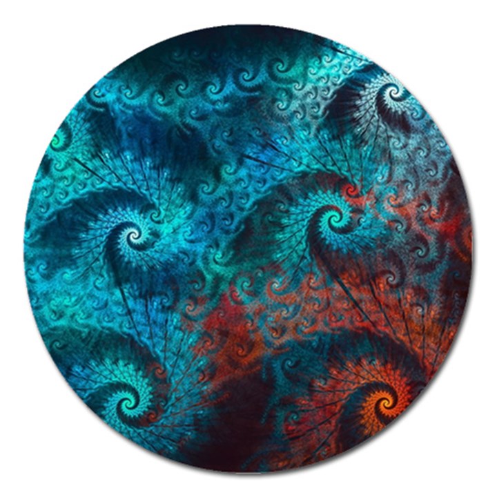 Spiral Abstract Pattern Abstract Magnet 5  (Round)