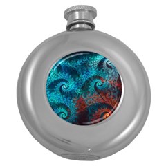 Spiral Abstract Pattern Abstract Round Hip Flask (5 oz)