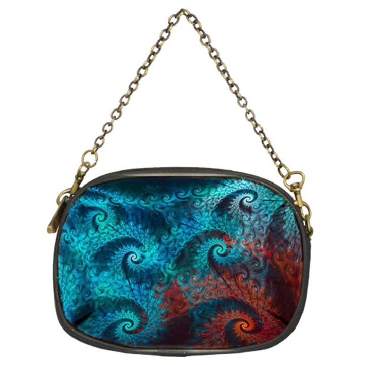 Spiral Abstract Pattern Abstract Chain Purse (Two Sides)