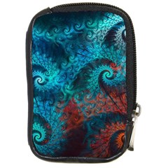 Spiral Abstract Pattern Abstract Compact Camera Leather Case by Grandong