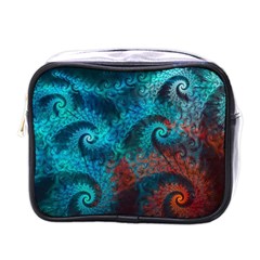 Spiral Abstract Pattern Abstract Mini Toiletries Bag (One Side)