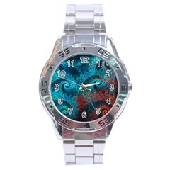 Spiral Abstract Pattern Abstract Stainless Steel Analogue Watch