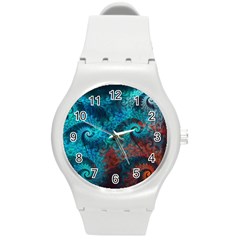 Spiral Abstract Pattern Abstract Round Plastic Sport Watch (m) by Grandong