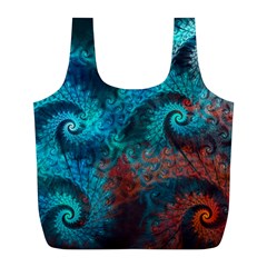 Spiral Abstract Pattern Abstract Full Print Recycle Bag (l) by Grandong