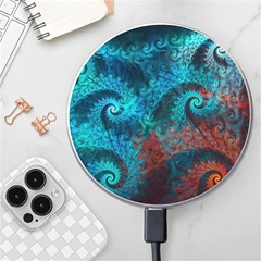 Spiral Abstract Pattern Abstract Wireless Fast Charger(white) by Grandong