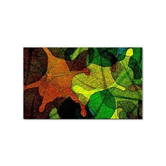 Colorful Autumn Leaves Texture Abstract Pattern Sticker Rectangular (10 Pack) by Grandong