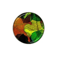 Colorful Autumn Leaves Texture Abstract Pattern Hat Clip Ball Marker (4 Pack) by Grandong