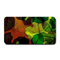 Colorful Autumn Leaves Texture Abstract Pattern Medium Bar Mat by Grandong