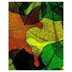 Colorful Autumn Leaves Texture Abstract Pattern Drawstring Bag (small) by Grandong